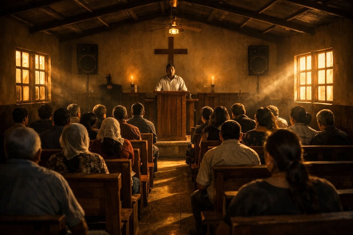 Predicador frente a su congregación